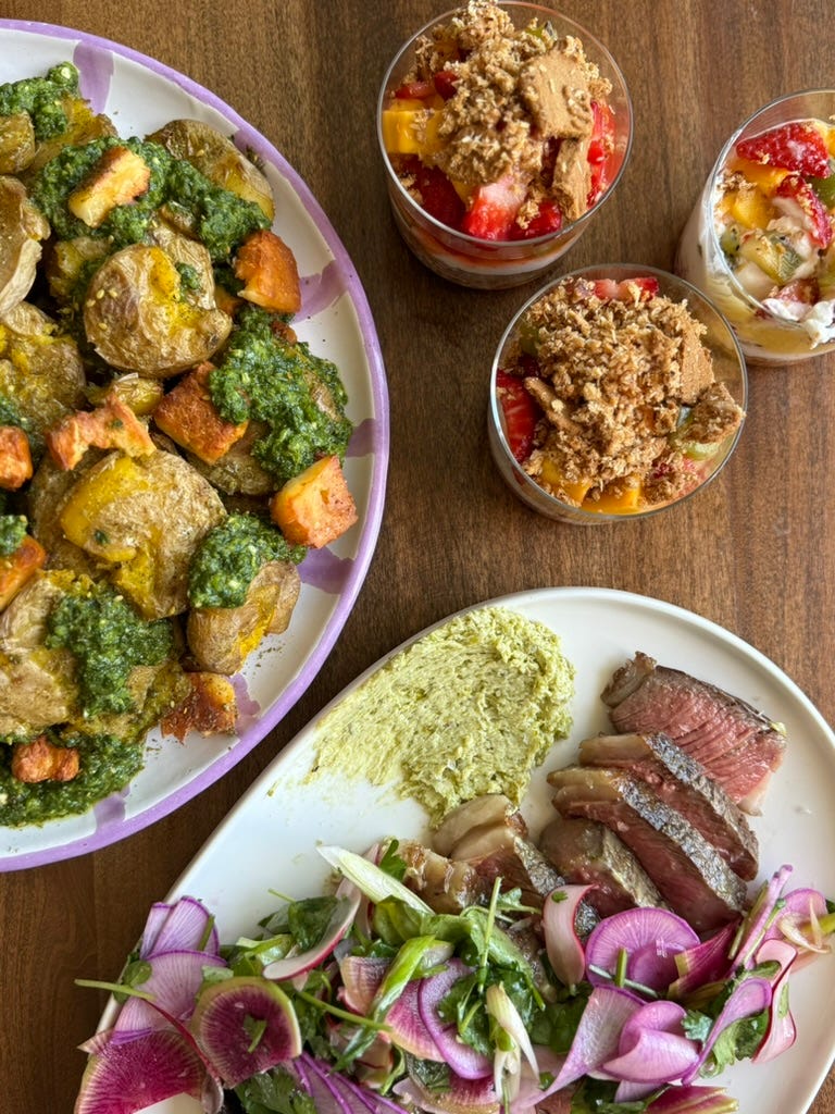 Crispy Halloumi & Zhoug Smashed Potatoes