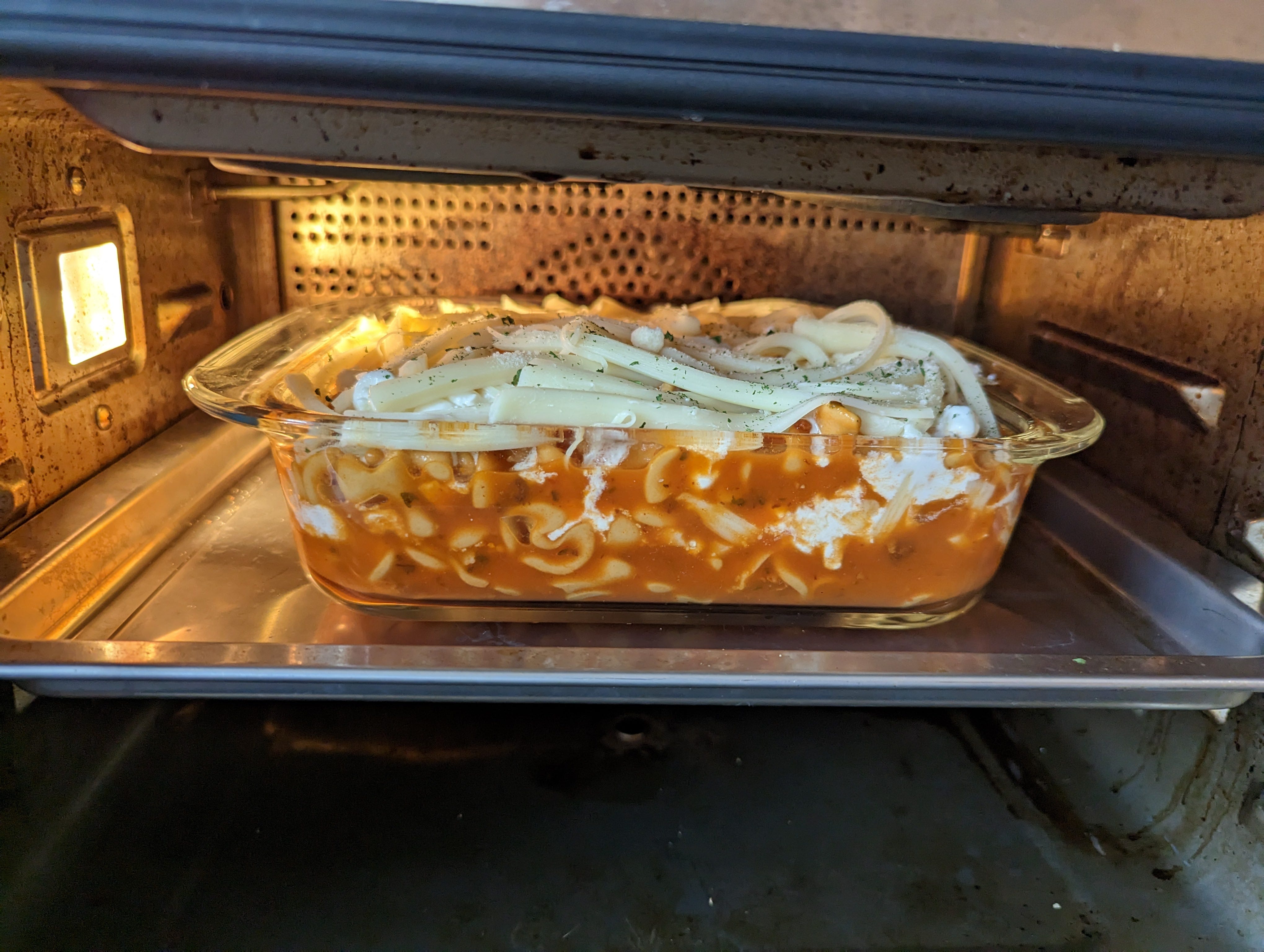 My first lasange made in an Omnia oven 🤤 : r/camping