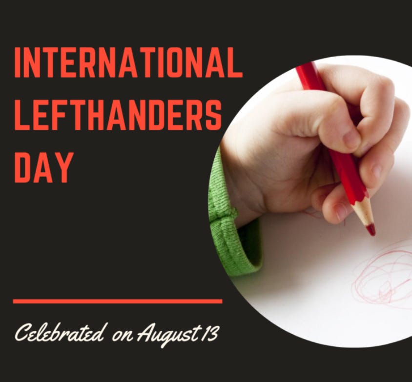 International Lefthanders Day Curiosa Day