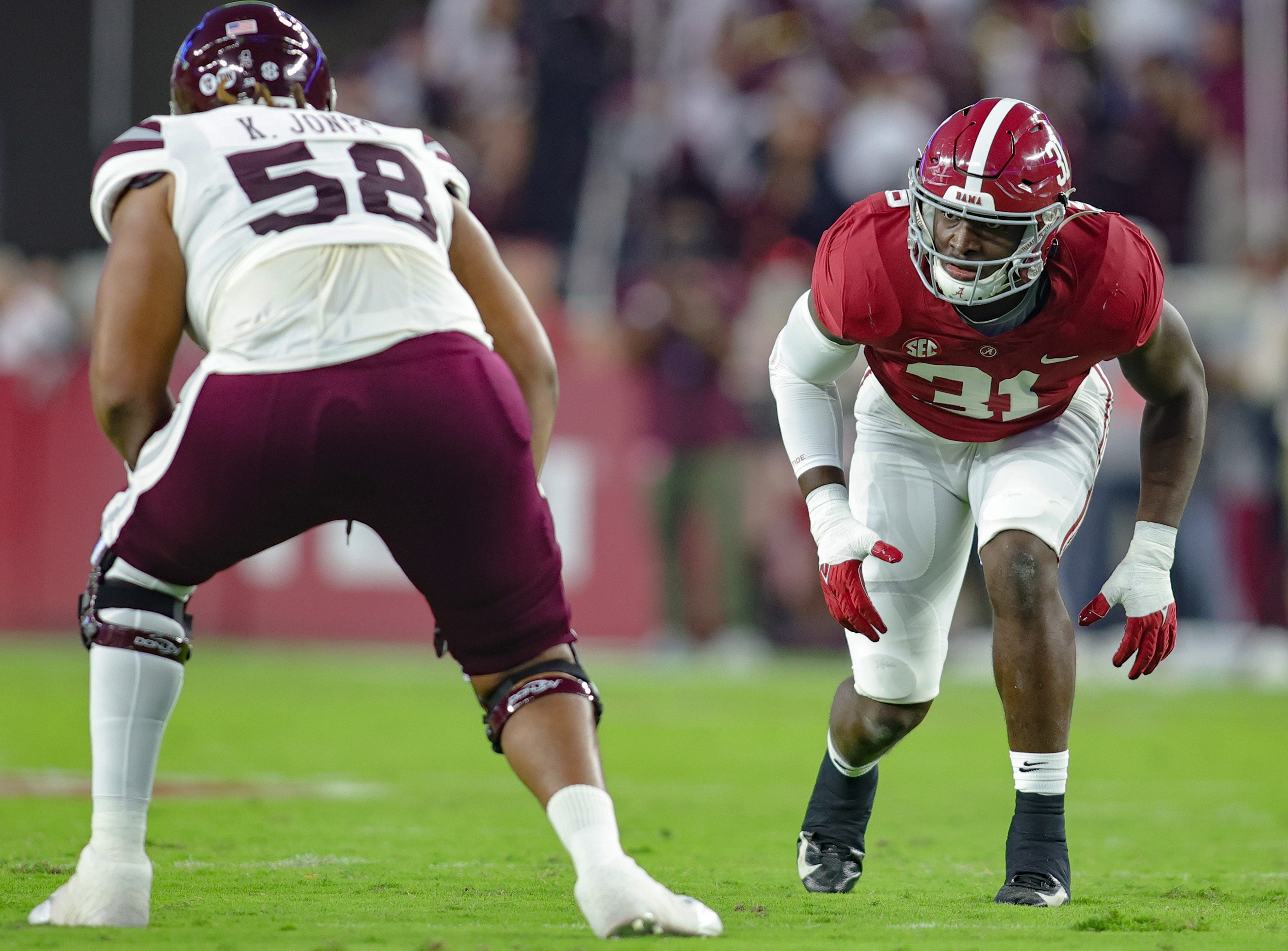 Watch: Georgia DL Jalen Carter blocks 3 Razorbacks