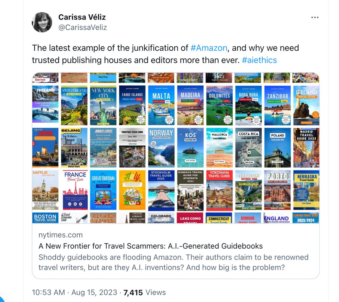 A New Frontier for Travel Scammers: A.I.-Generated Guidebooks