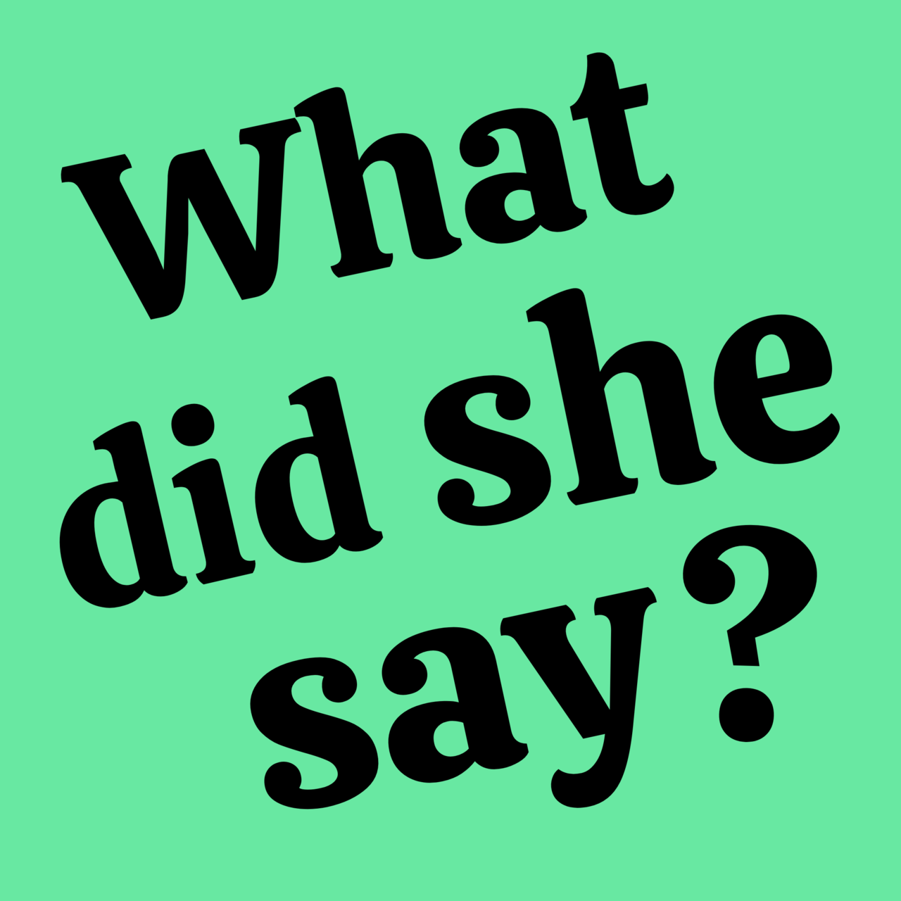 What Did She Say? logo