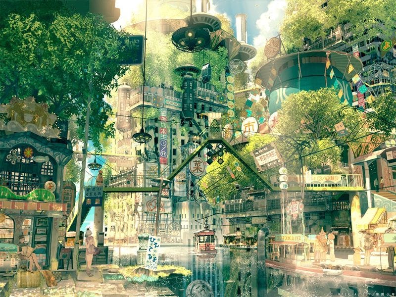 A solarpunk city - AI Generated Artwork - NightCafe Creator