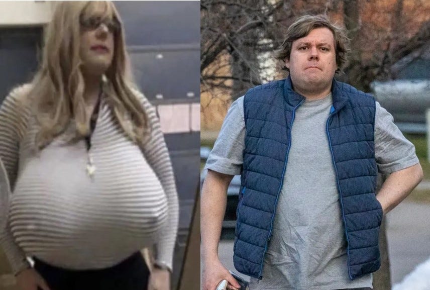 The Teacher with Giant Prosthetic Breasts Dresses as a Man Outside the  Classroom