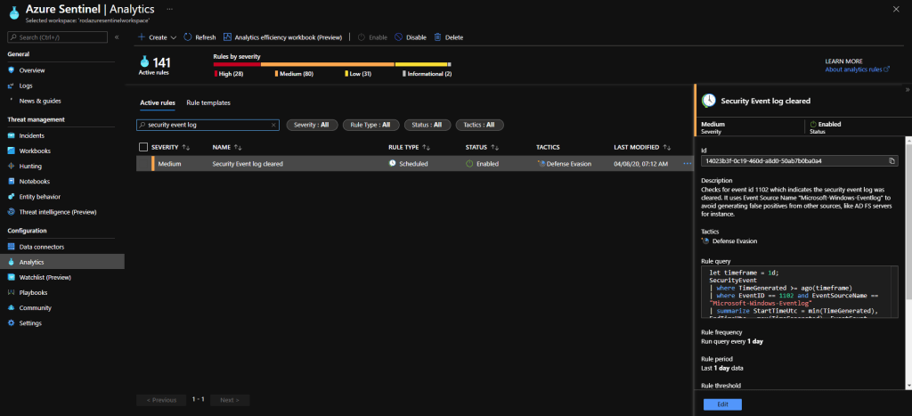 Analytics Rule to Enable