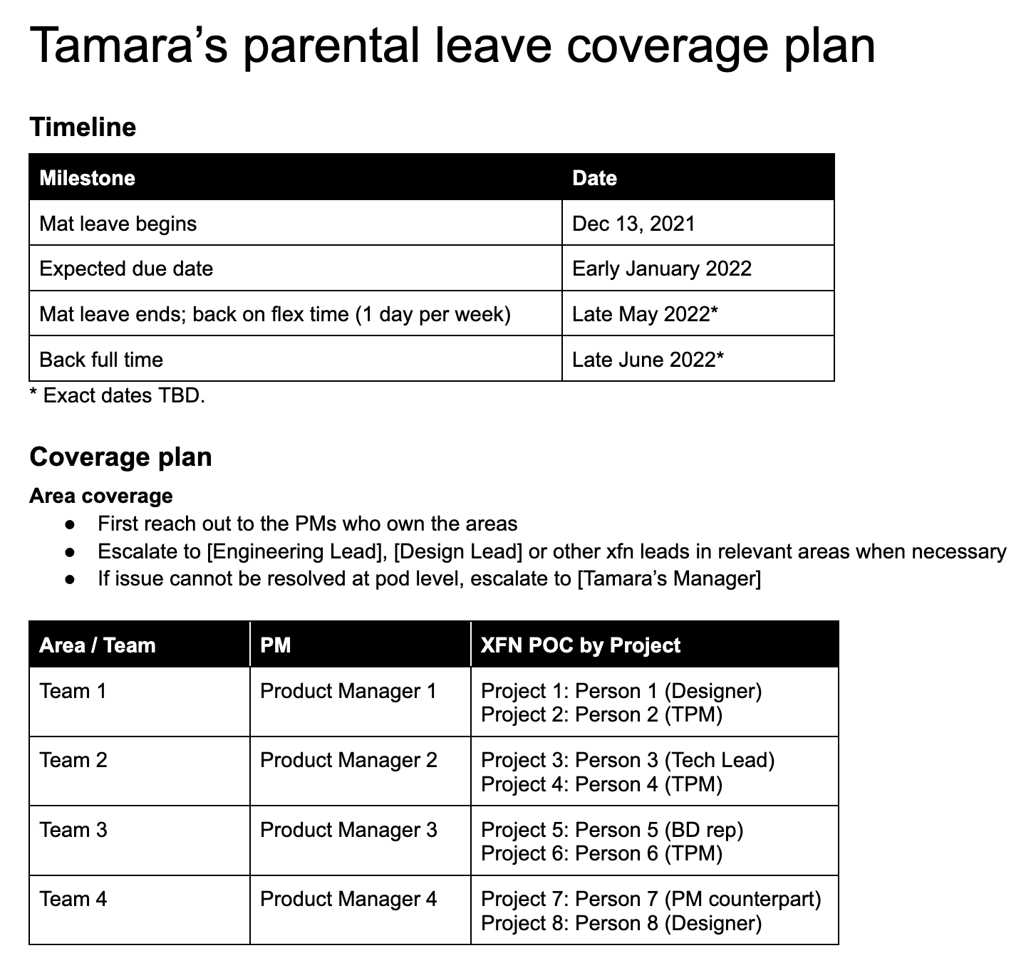 How to create an exceptional coverage plan for your parental leave