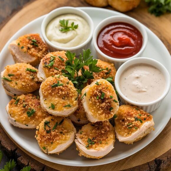 Garlic Parmesan Chicken Bites Crispy, Juicy, & Cheesy!