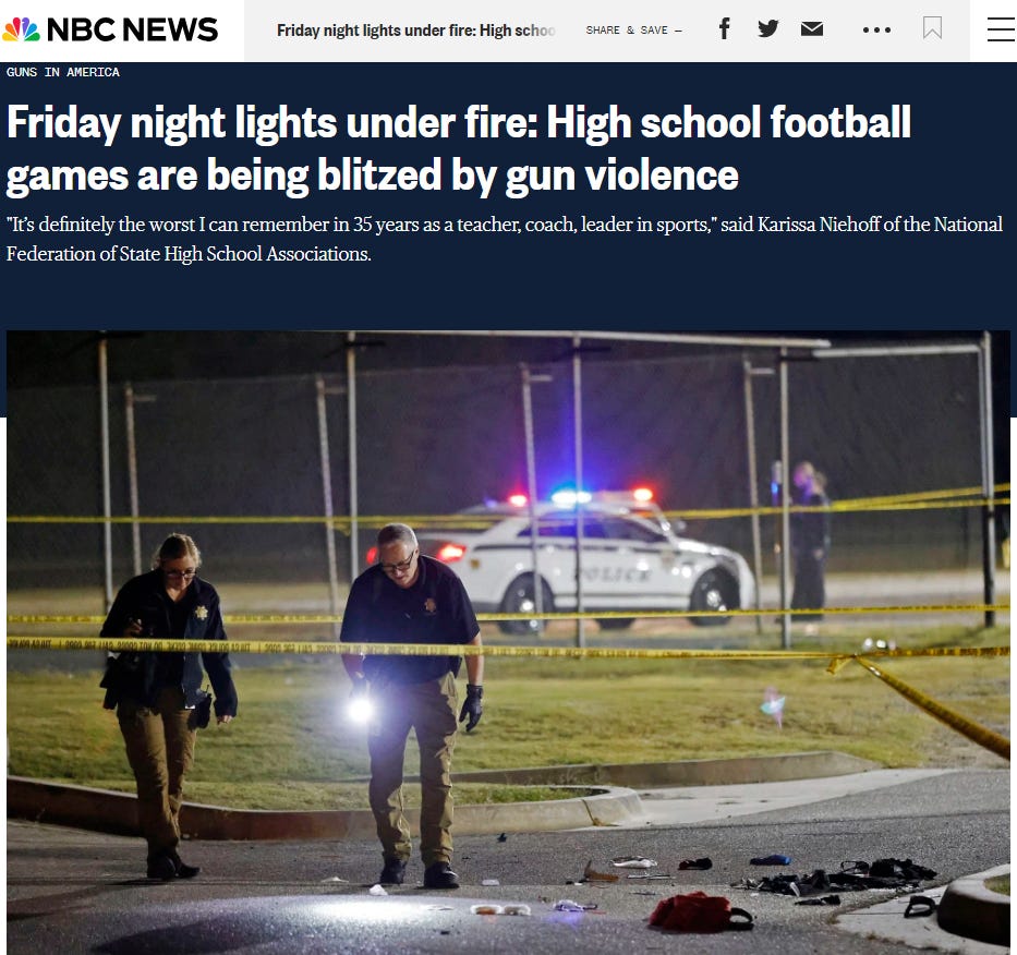 Gunfire on the Gridiron: 2023 high school football season