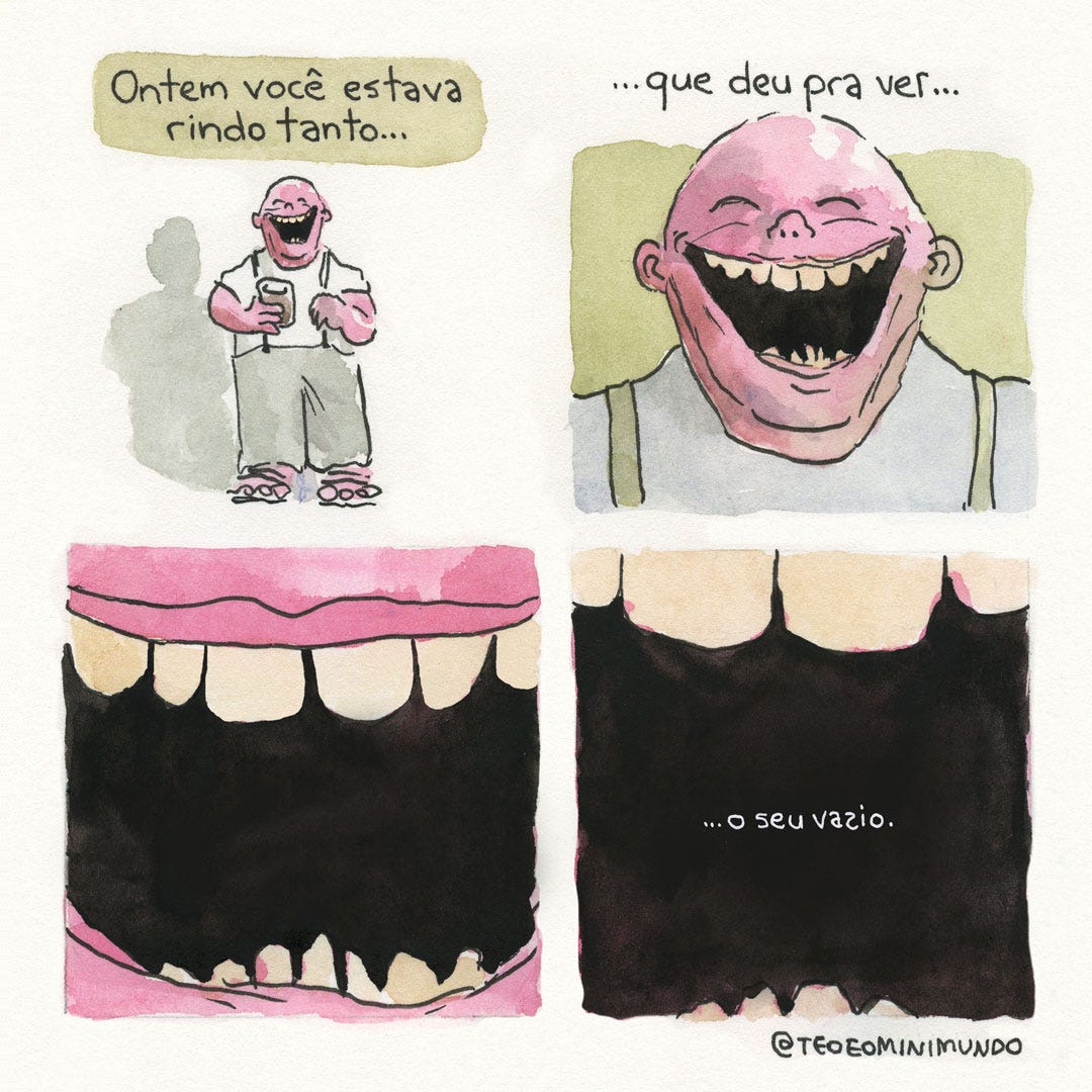 Ontem você estava rindo tanto... - Téo & O Mini Mundo