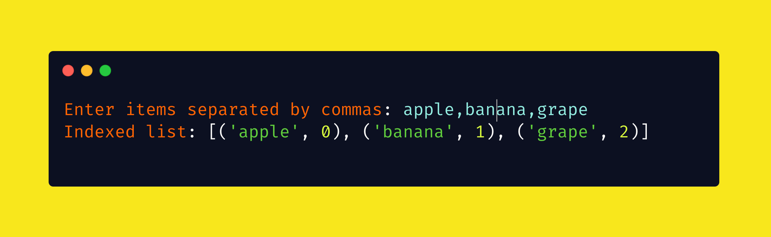 Python Project: Generate an Indexed List with Python image.