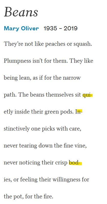 Six ways to break a line in poetry