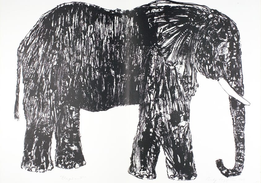 Elephants And Perspective And Jupiter By Fred Tally Foos