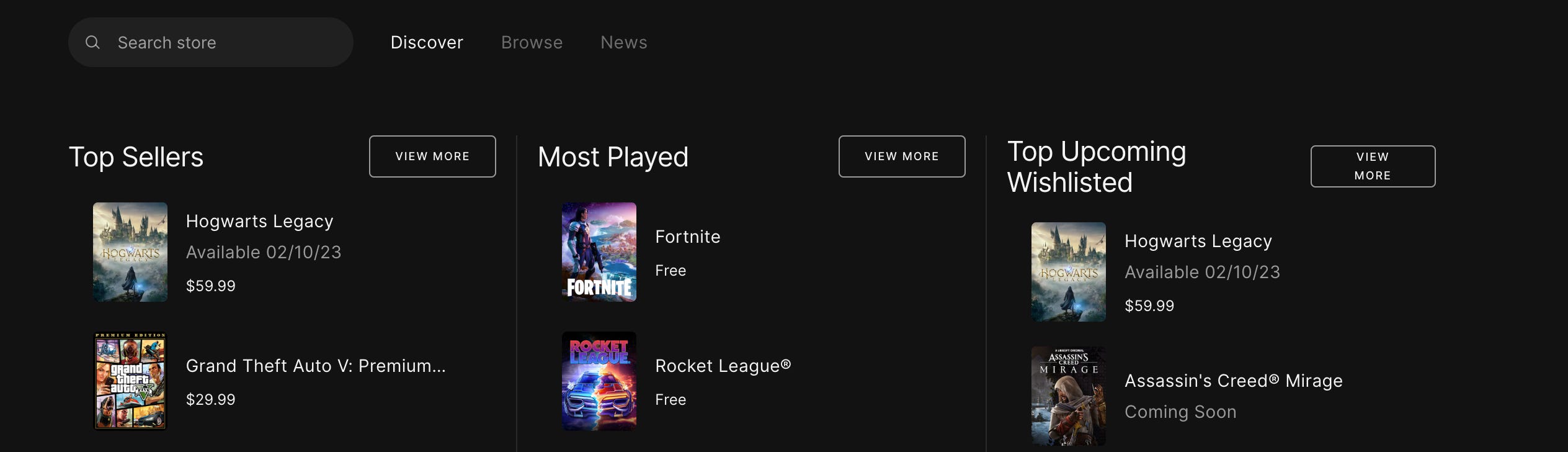Epic Games Store Offers App, Software and Game Distribution