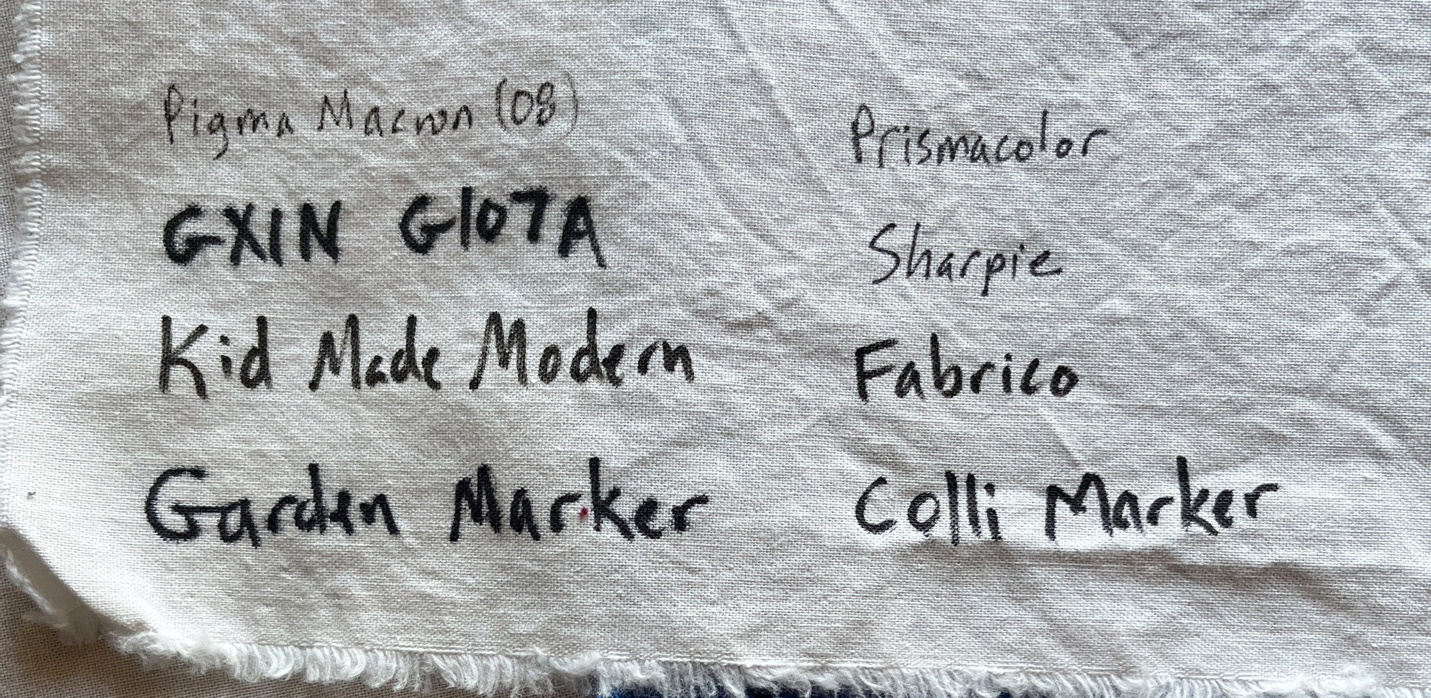 Comparing Fabric Pens and Pencils by Lynn Stuart