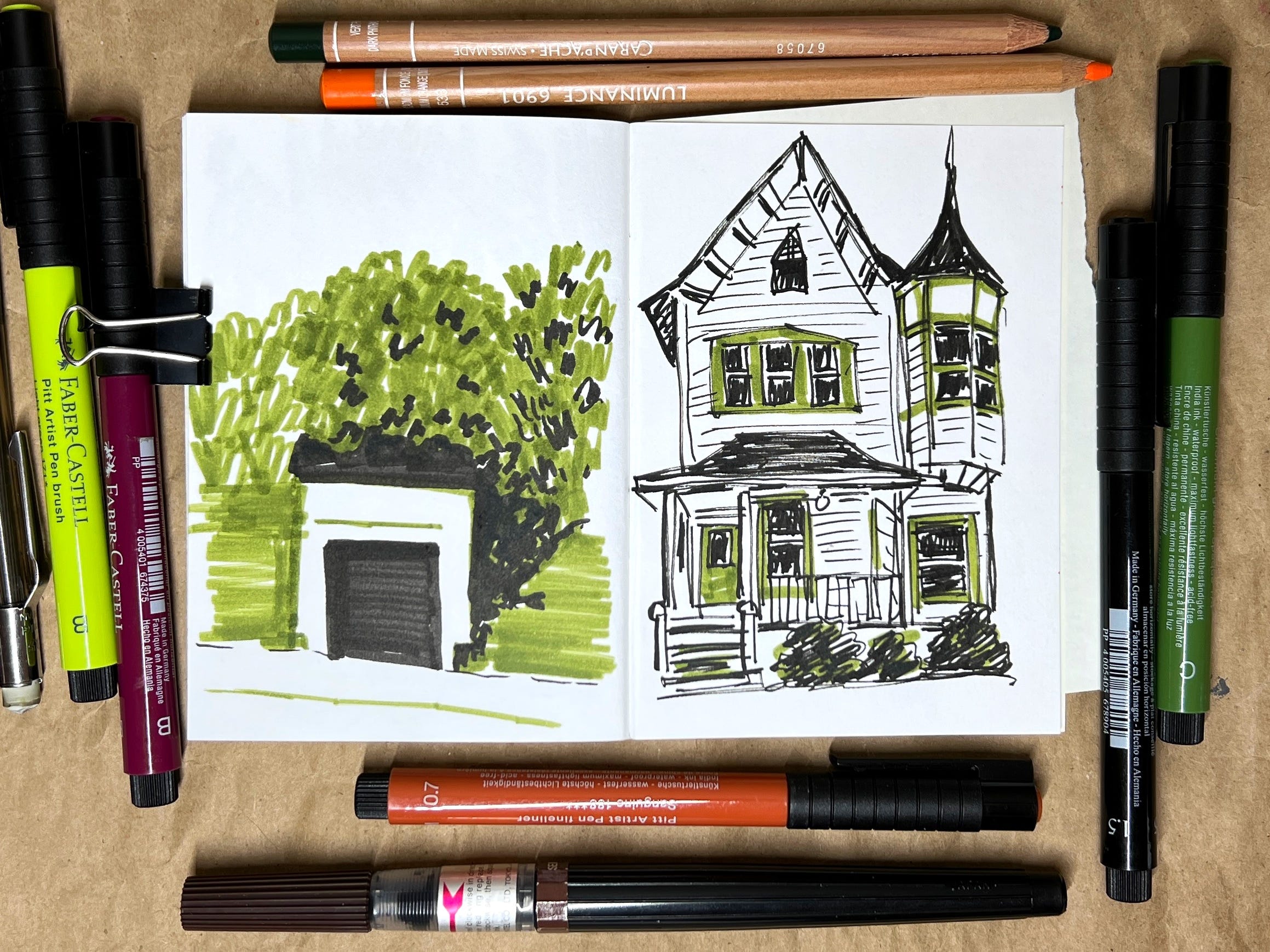 Art Lesson #9: Drawing tools for pocket sketchbooks