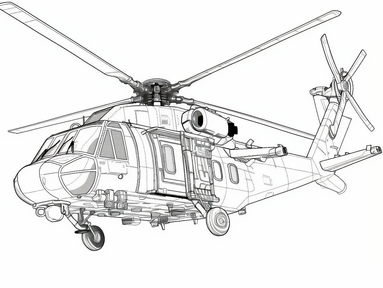 How To Draw A Helicopter Step by Step - [16 Easy Phase] + [Video]