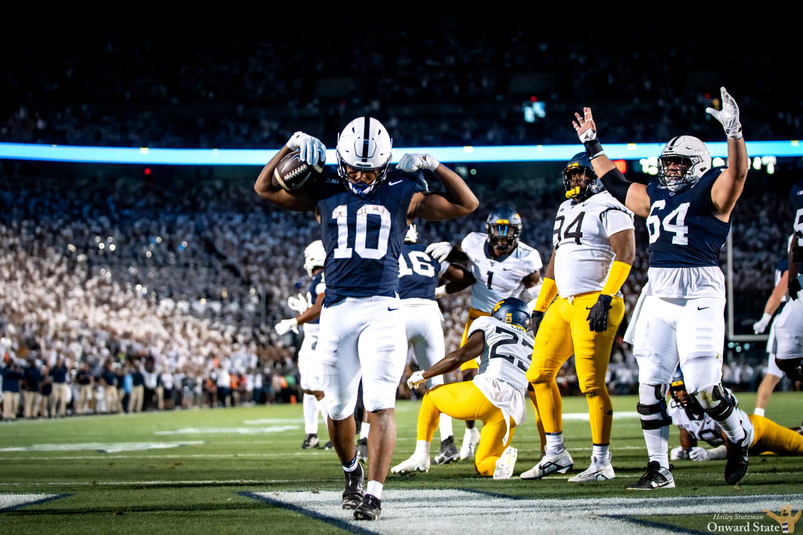 Bombs away: Watch Penn State's Drew Allar throw 72-yard TD to Lambert-Smith  on 2nd pass of season 