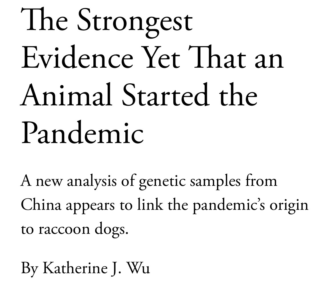 The Strongest Evidence Yet That an Animal Started the Pandemic - The  Atlantic