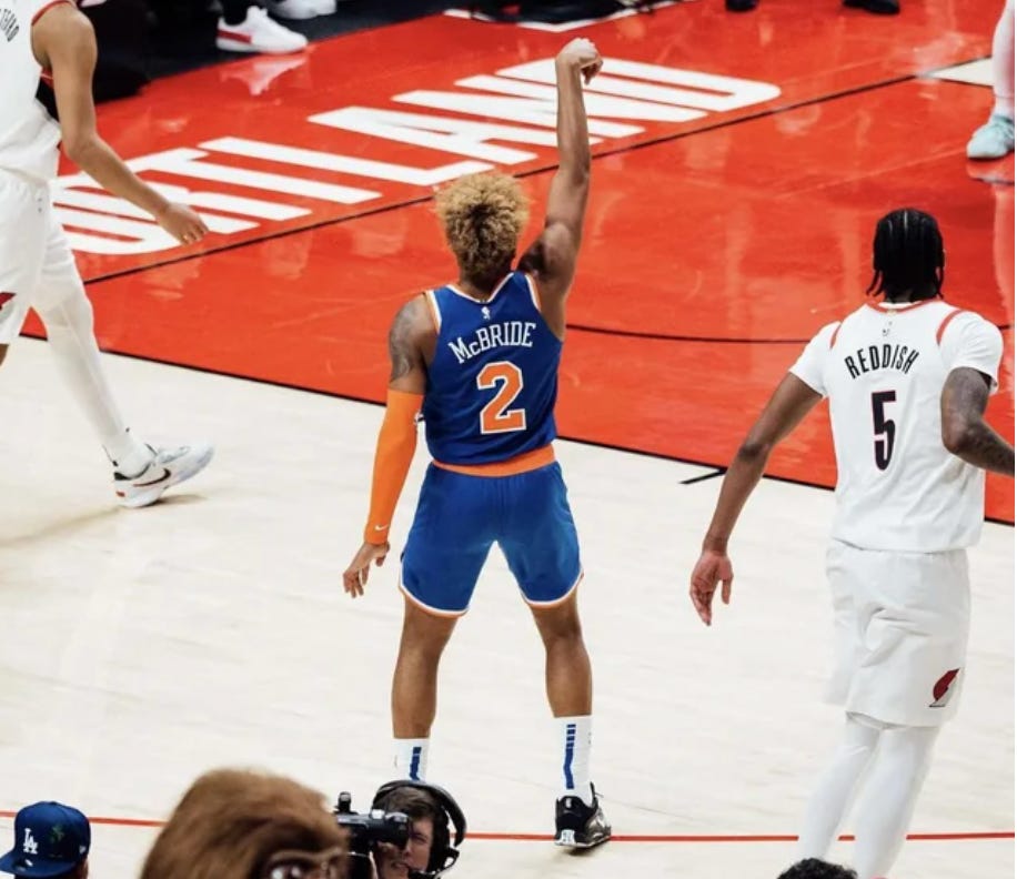 Josh Hart, Deuce McBride power Knicks past Trail Blazers - Newsday