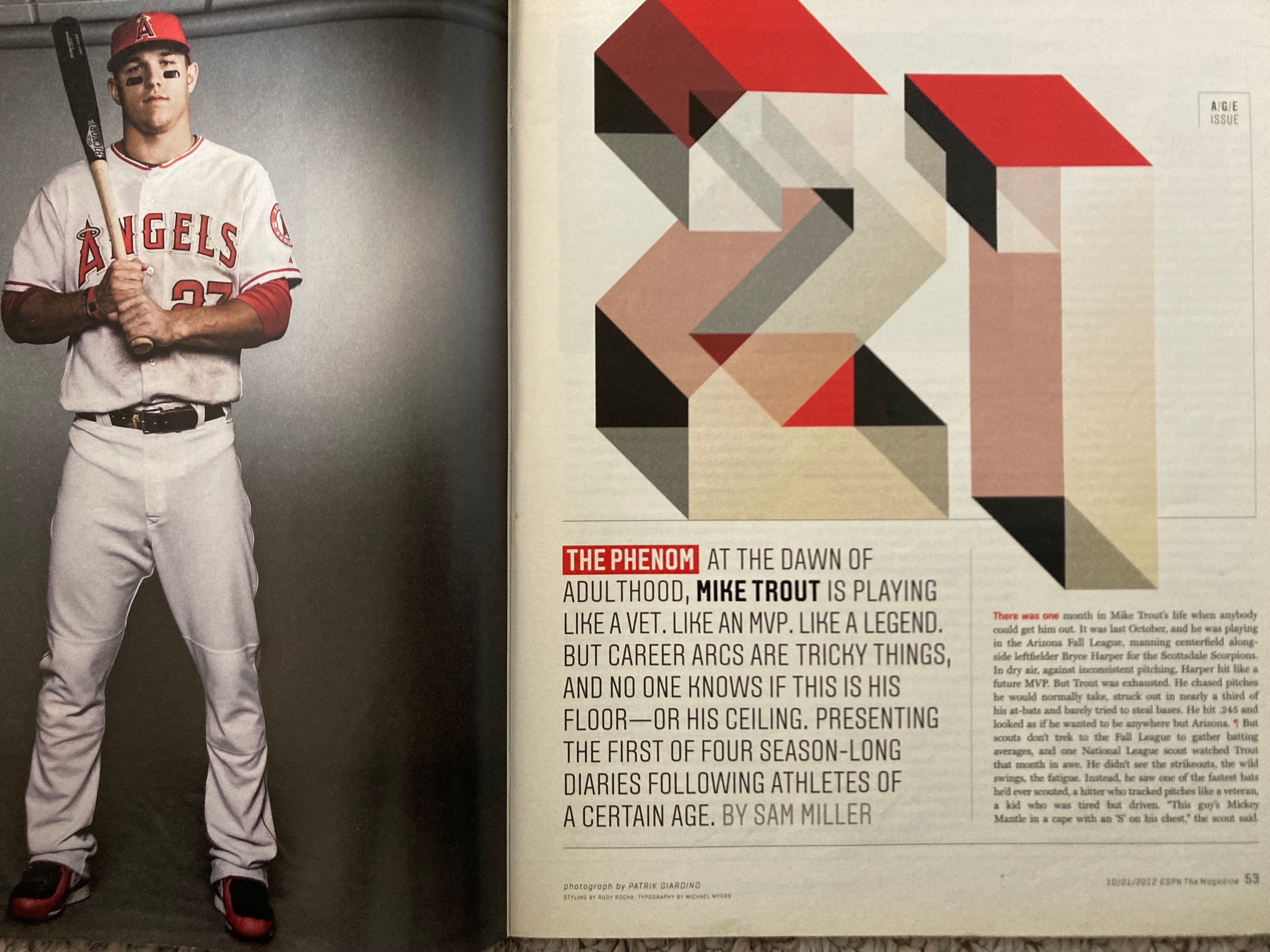 Baseball player Mike Trout is photographed for Body Armor on