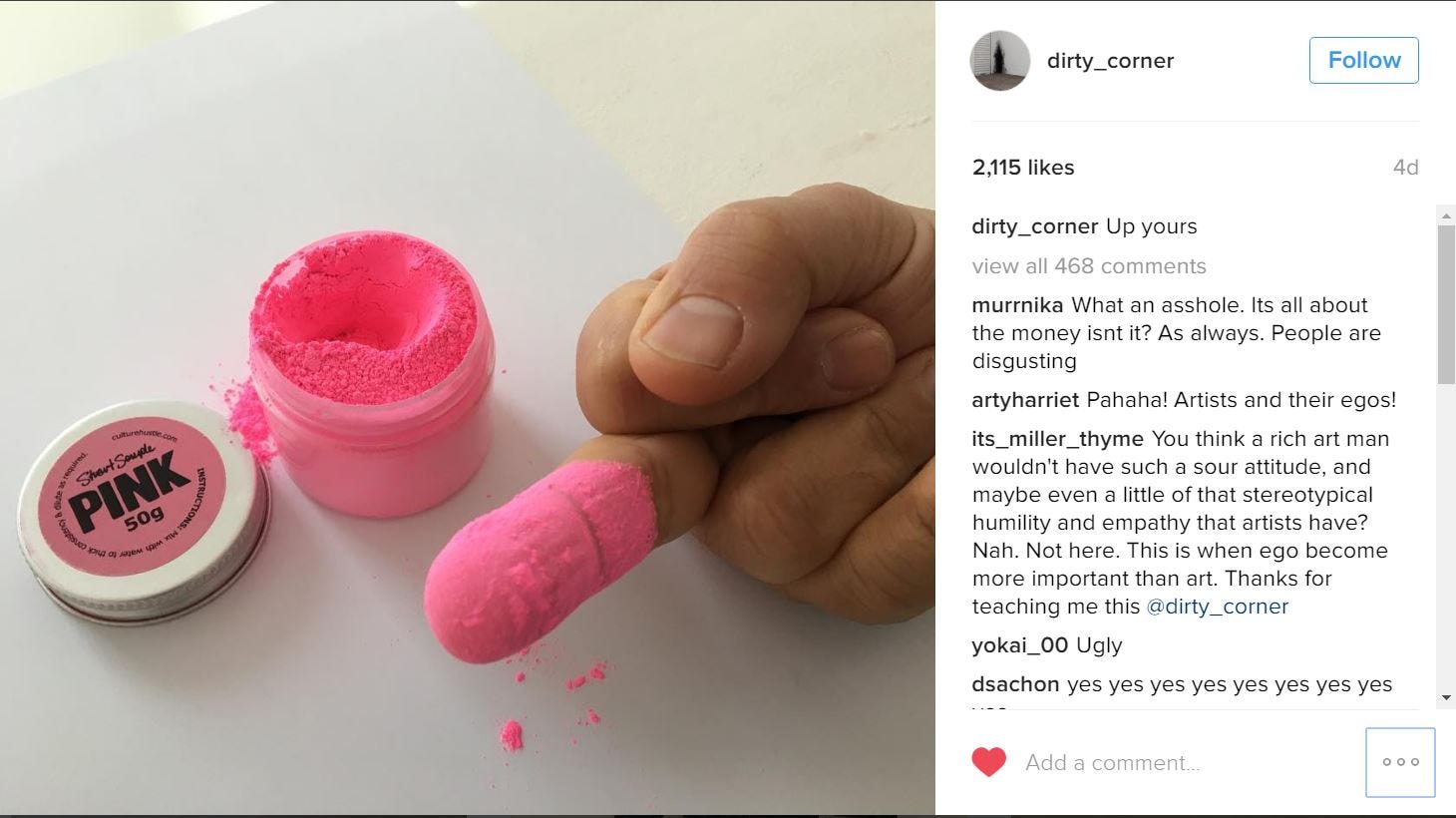 Art Fight! The Pinkest Pink Versus the Blackest Black