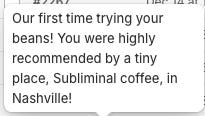 Subliminal Coffee putting us on