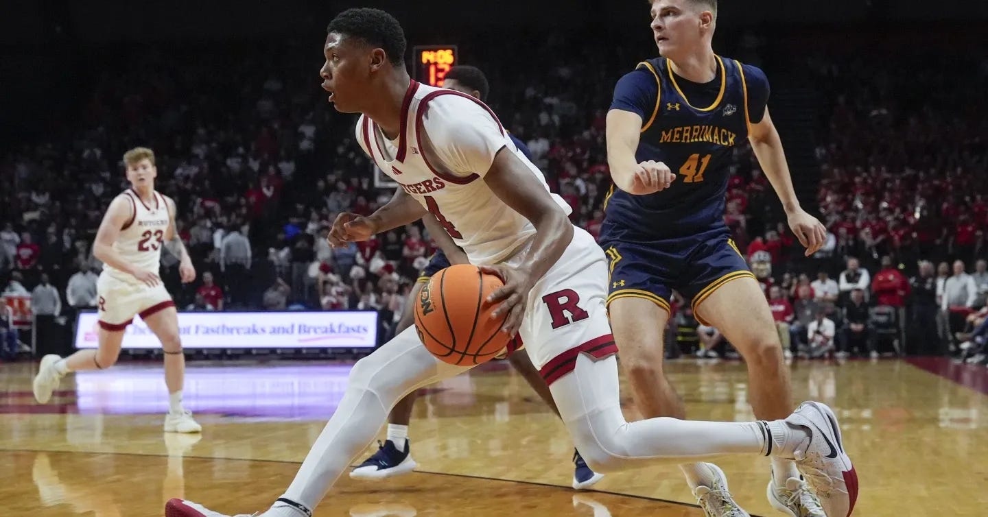 Baileys double-double leads Rutgers past Merrimack 74-63