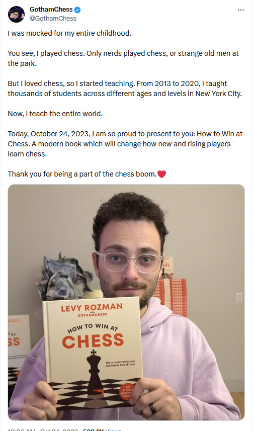 Levy Rozman, 27, Founder, Gothamchess - undefined - Games