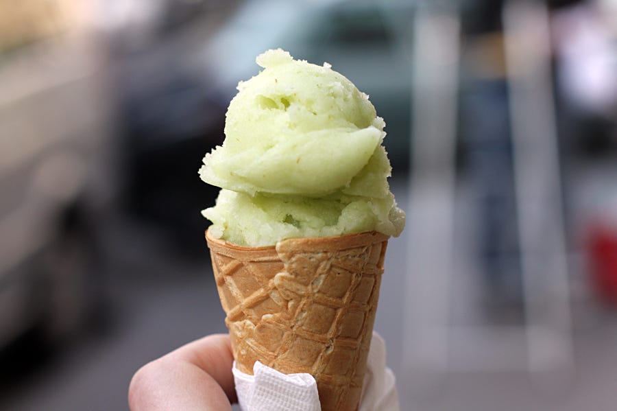 Double Scoop Ice Cream on Cone - Picture of The Affogato Bar