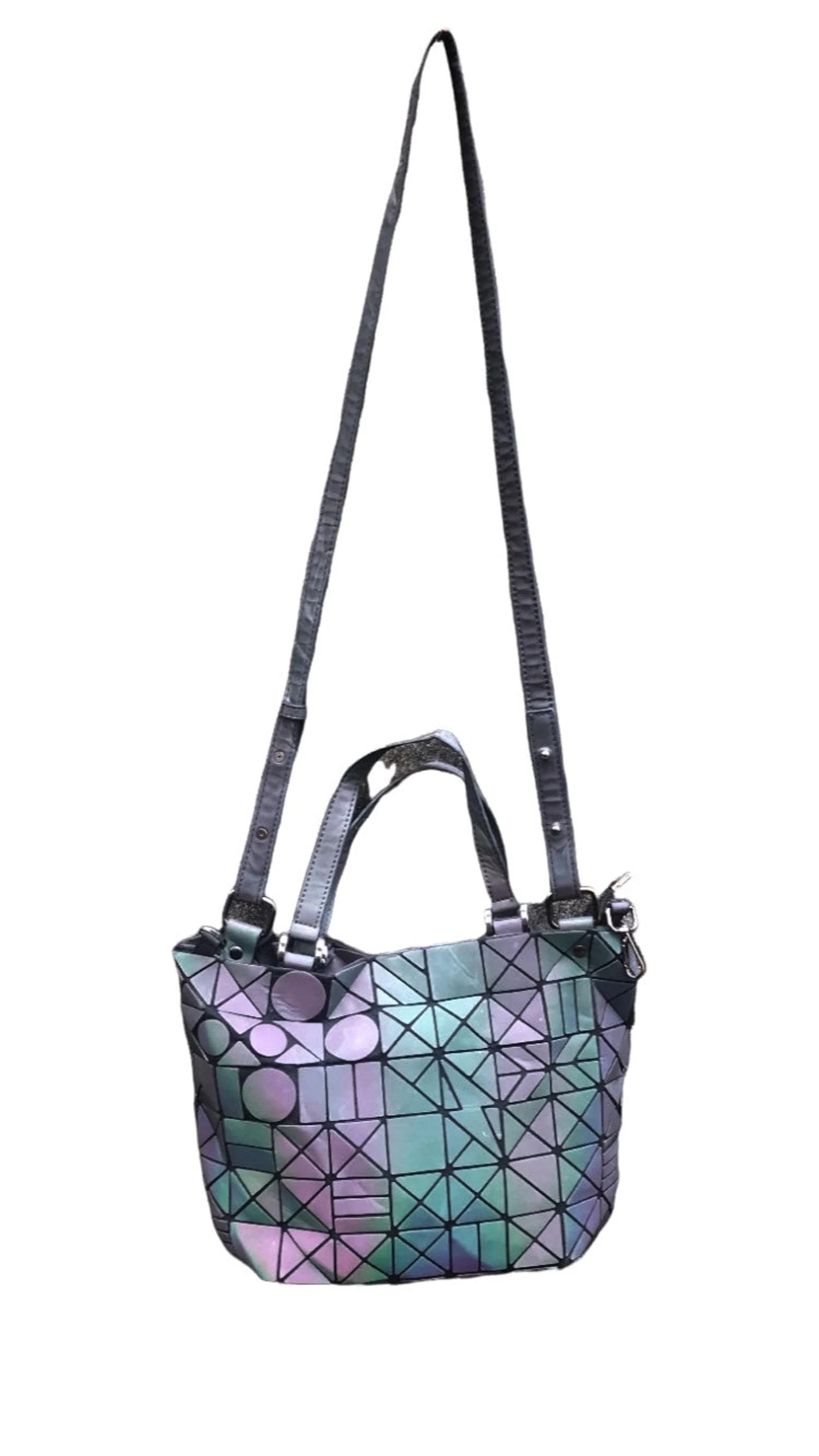 Holographic Luminous Bao Bao Bag Crossbody Strap