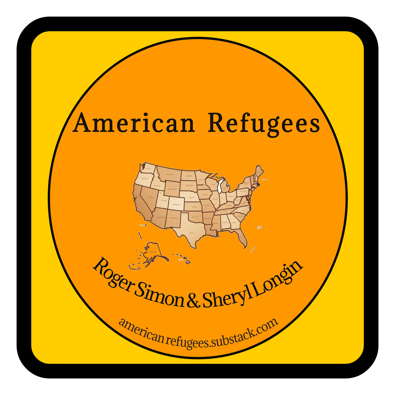 AMERICAN REFUGEES: THE ROGER SIMON/SHERYL LONGIN SUBSTACK logo