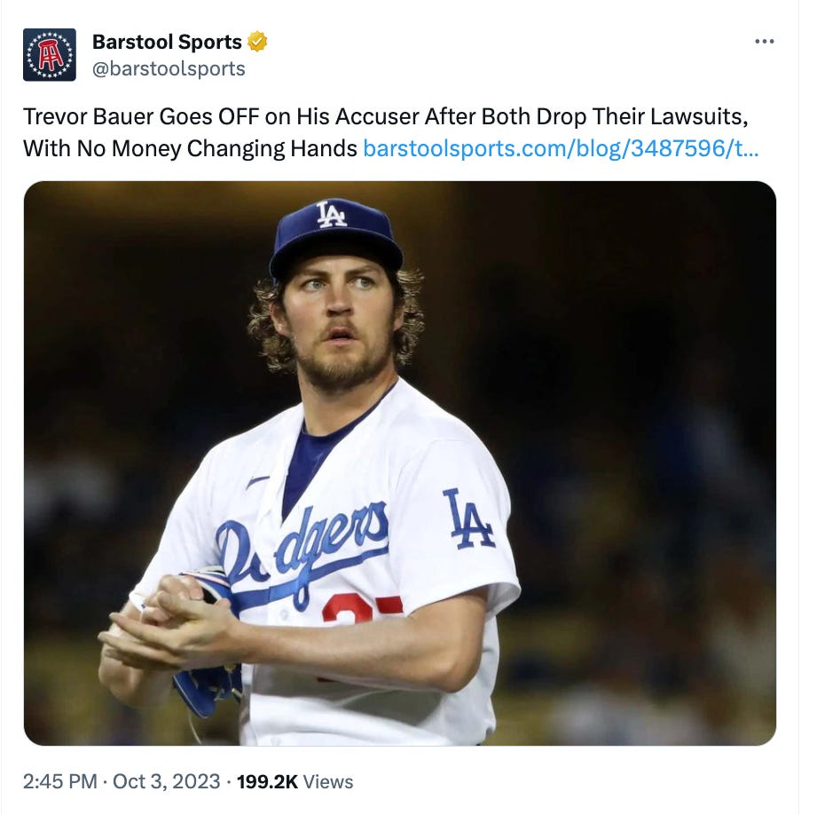 Dodgers: Trevor Bauer Apparently Changed His Jersey Number
