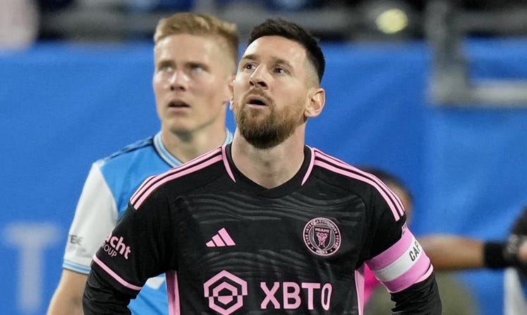 Messi plays entire game for Inter Miami in a 1-0 loss as Charlotte