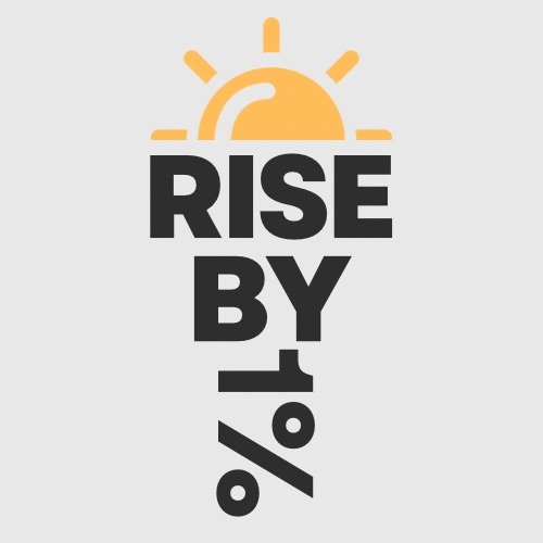 Rise by 1% logo