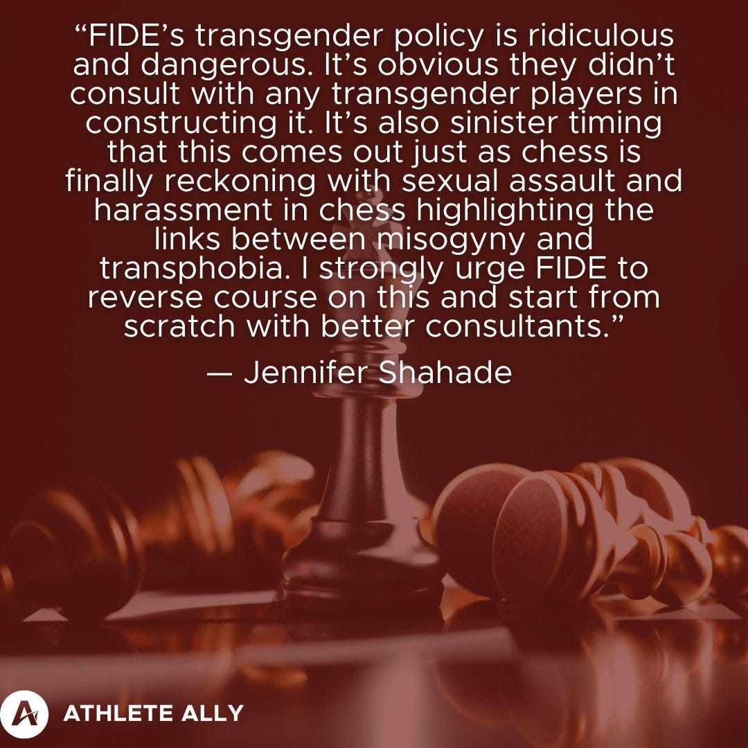 World chess just placed restrictions on both trans women and trans