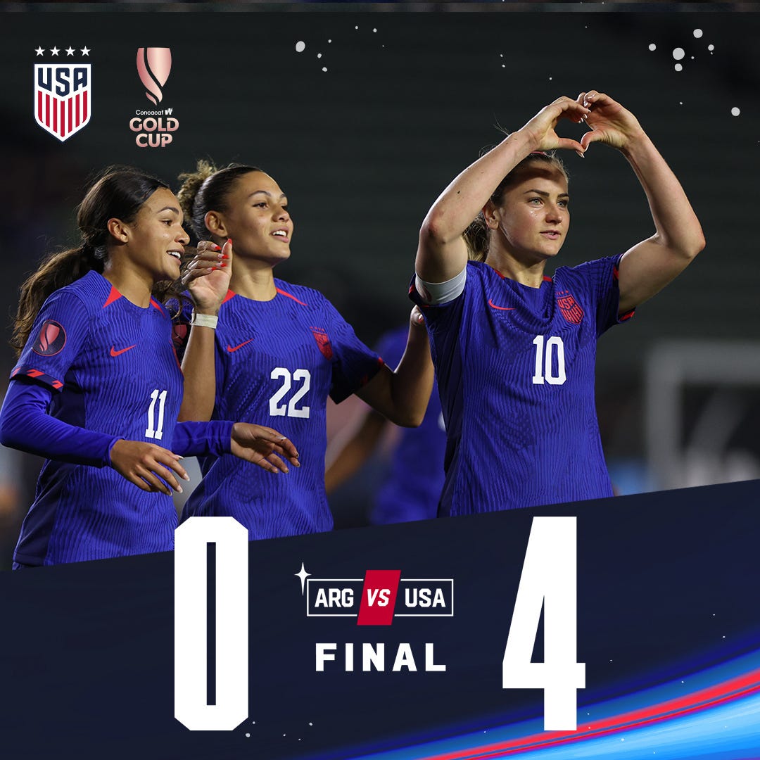 USWNT Recap: United States 4 - Argentina 0 - by Josh Nye