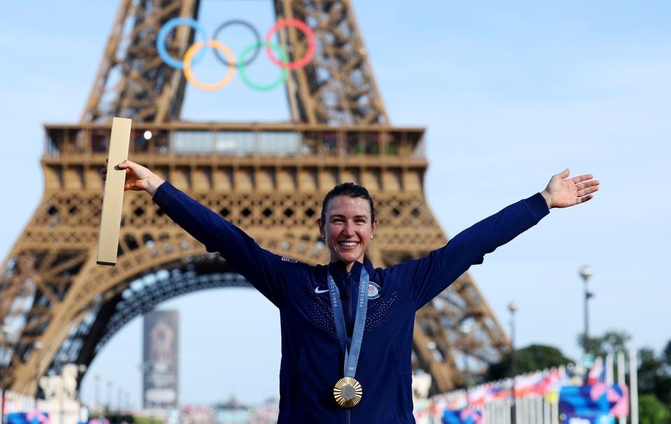 Paris 2024 Olympics USA Cyclist Kristen Faulkner Wins Gold