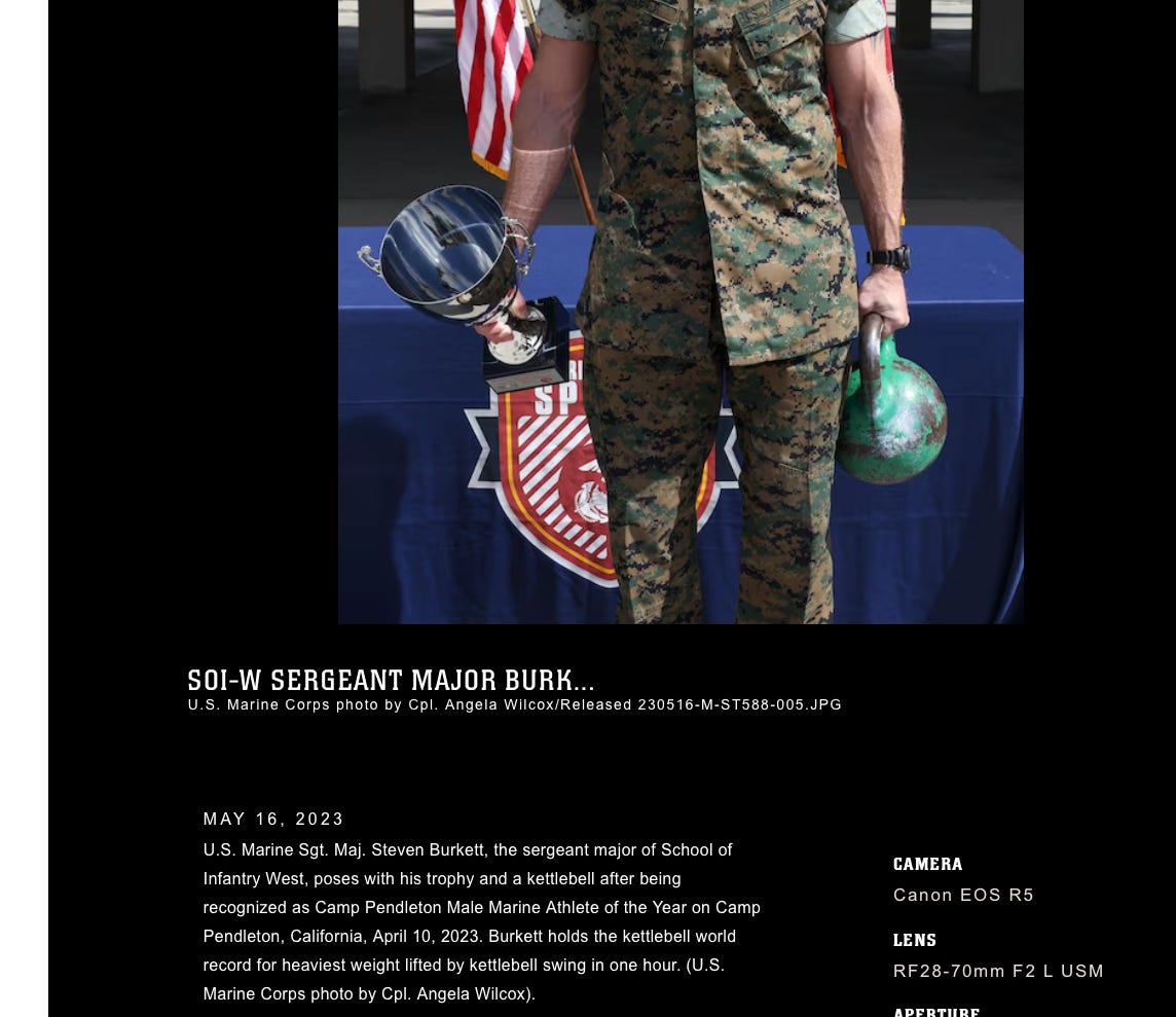 Sgt. Maj. Steven M. Burkett, Highest-ranking enlisted Marine at