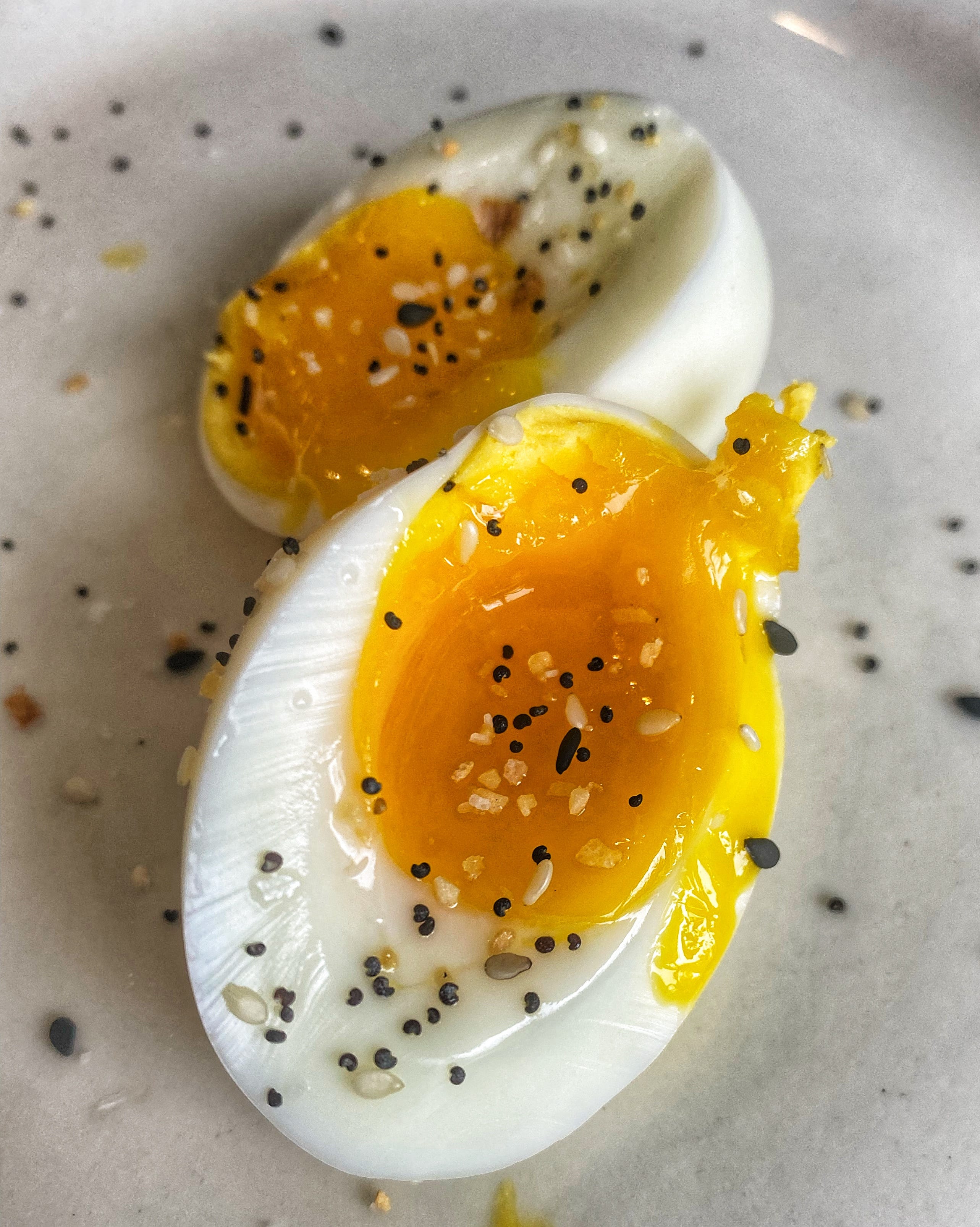 Perfect Soft-Boiled Eggs With Everything Bagel Seasoning