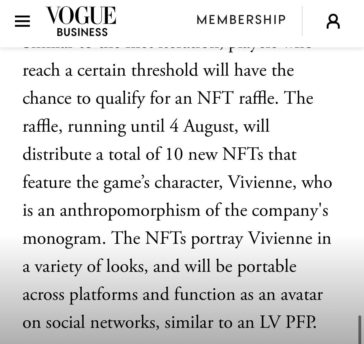 Louis Vuitton Launches A New PFP Avatar NFT Collection
