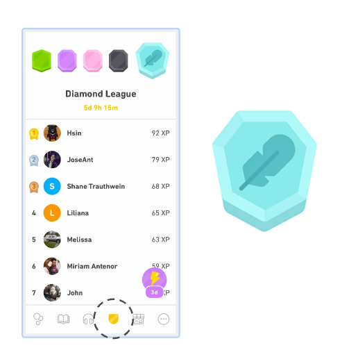 All leagues in duolingo!