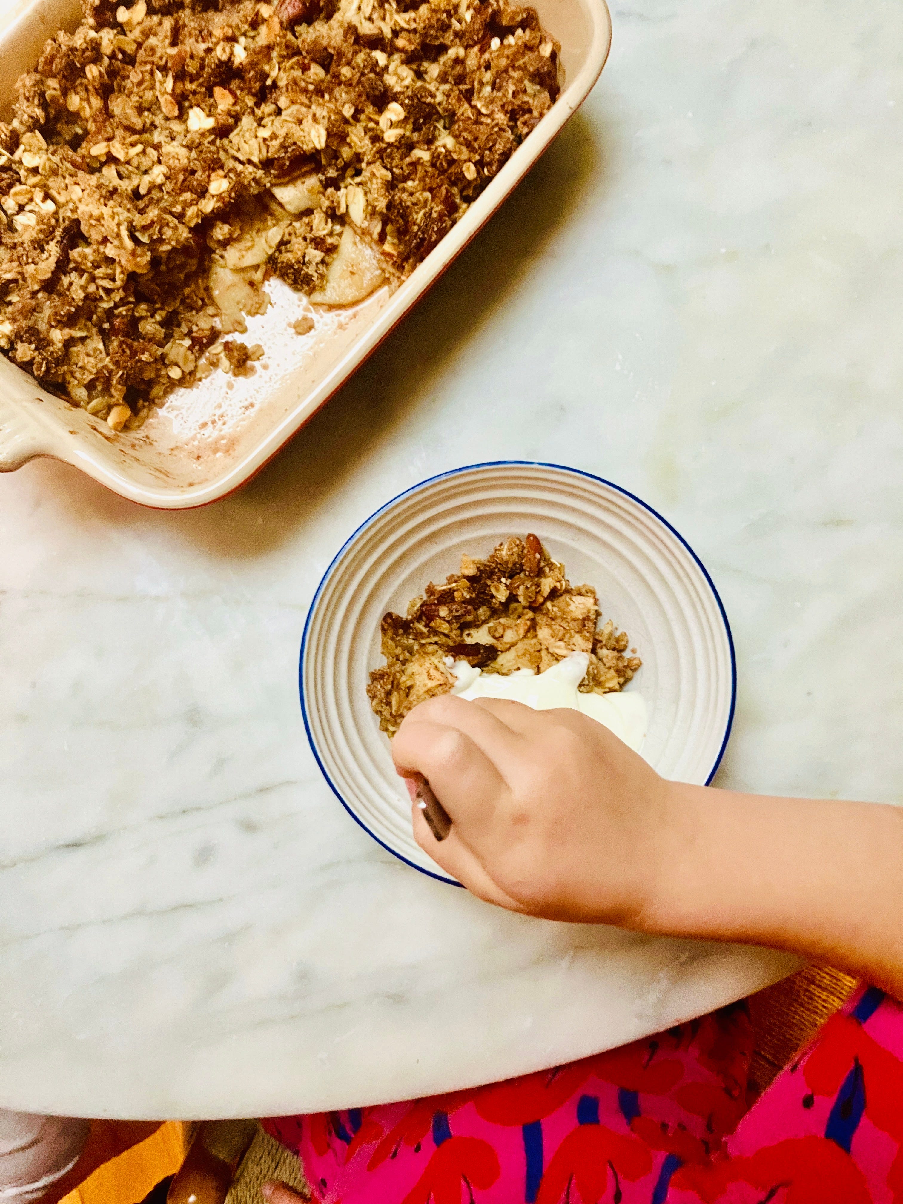 apple crumble brekkie Hurley Girl Farm