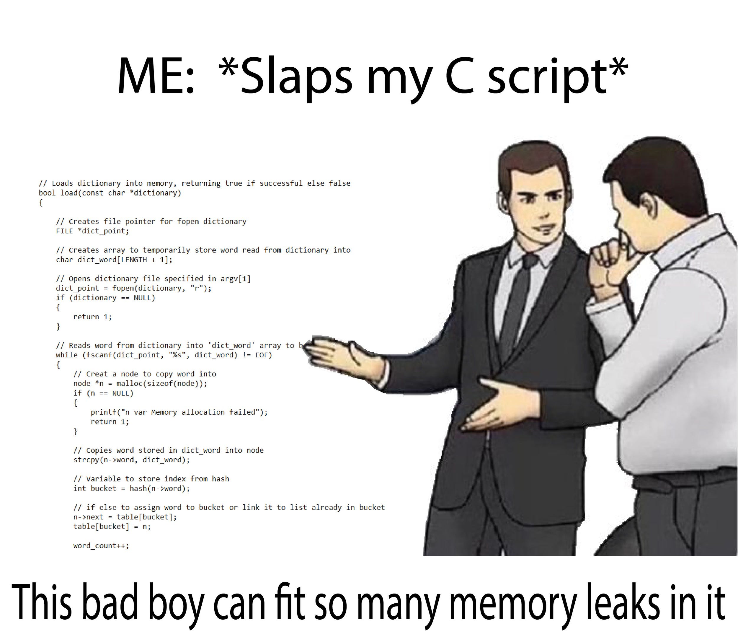 C memory leak meme