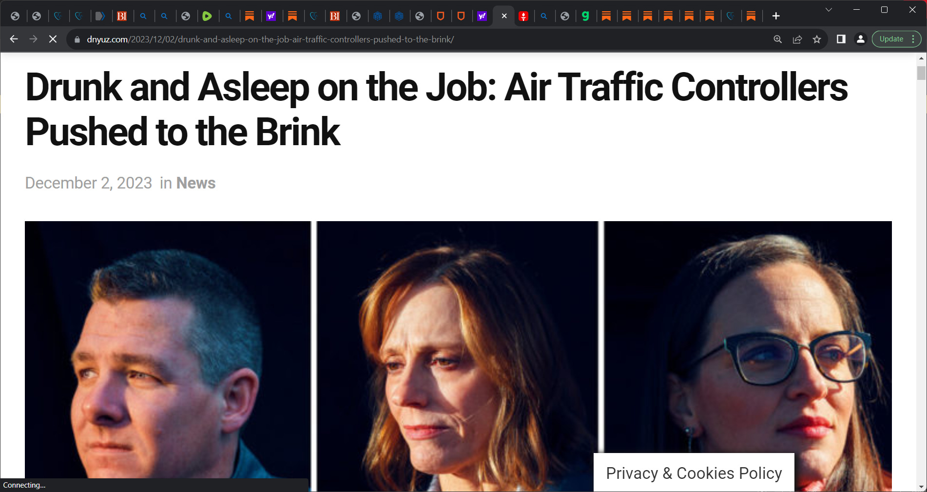 Drunk and Asleep on the Job: Air Traffic Controllers Pushed to the