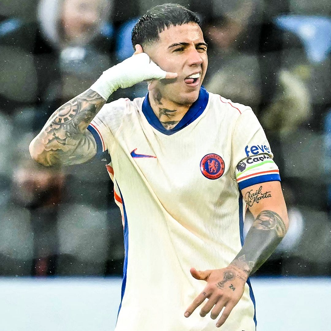 Enzo Fernandez reacts in the best possible way