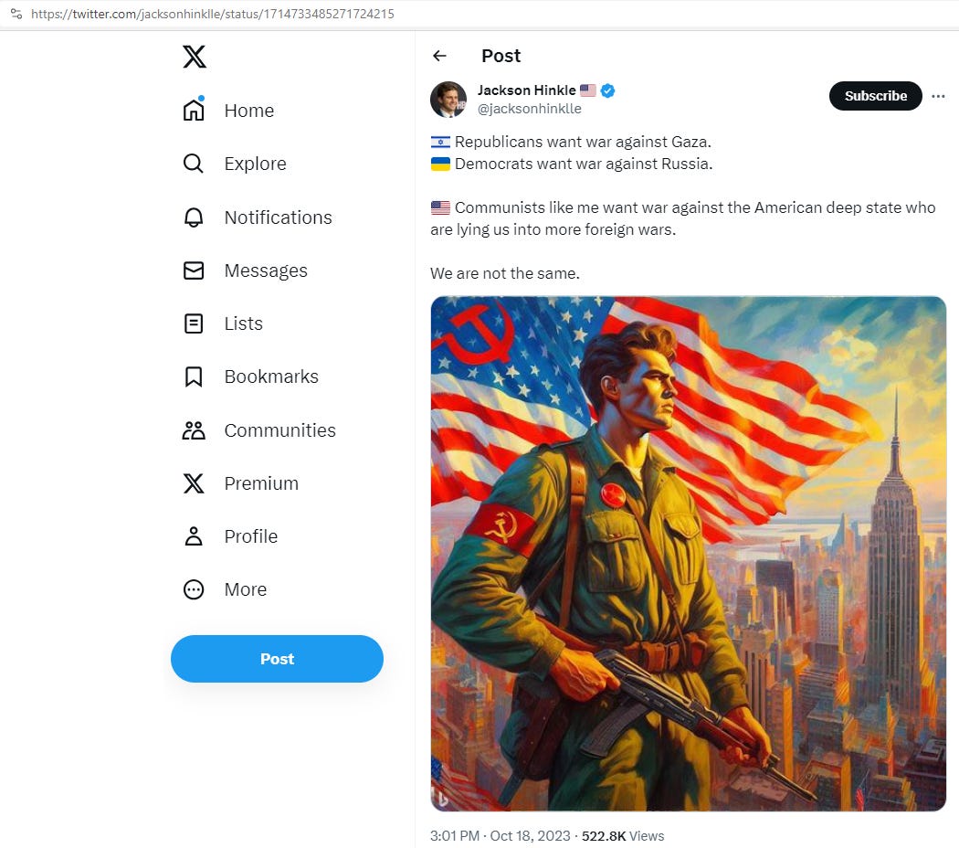 Jackson Hinkle is a communist