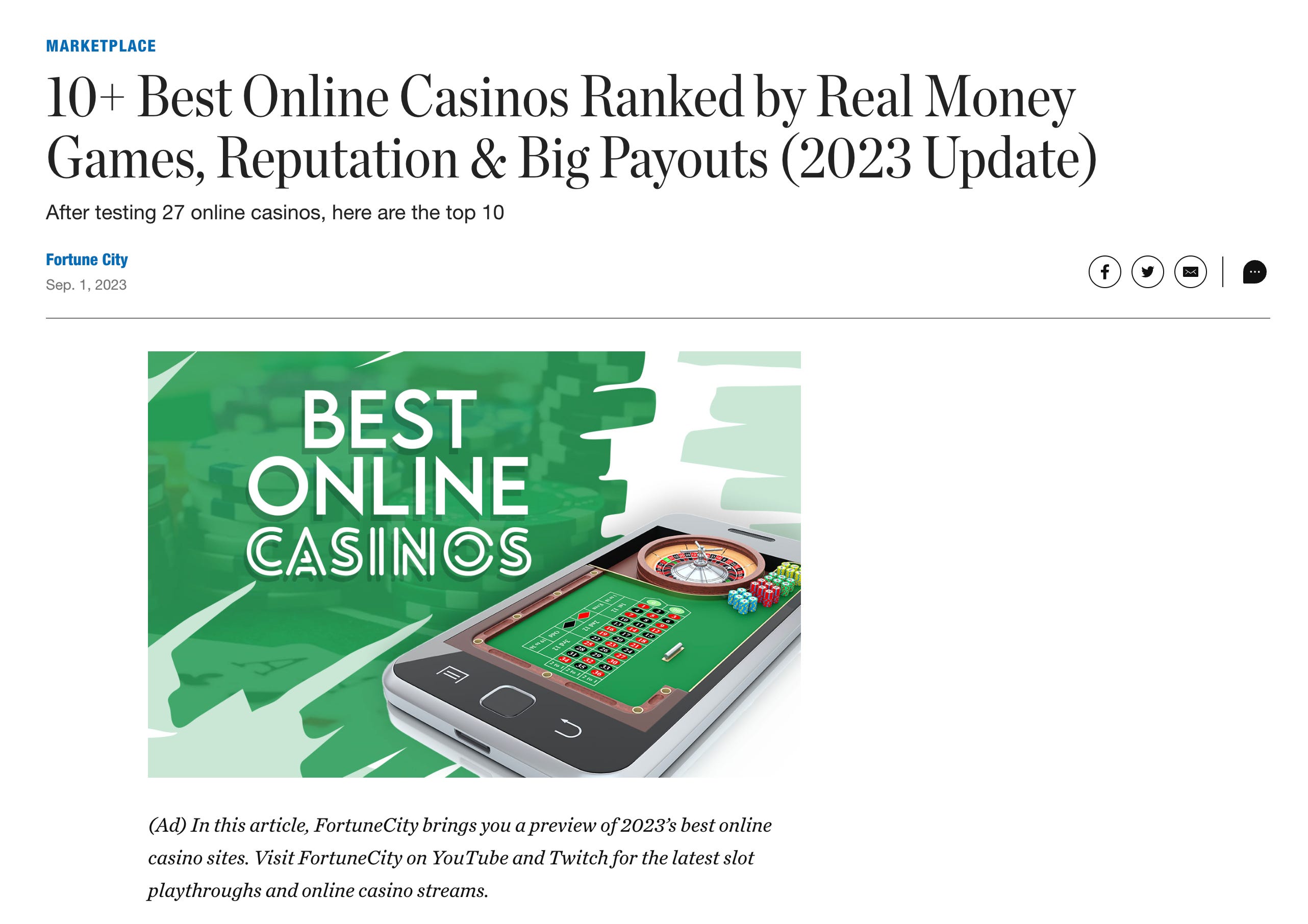 Legal Online Casino, Play With Real Money