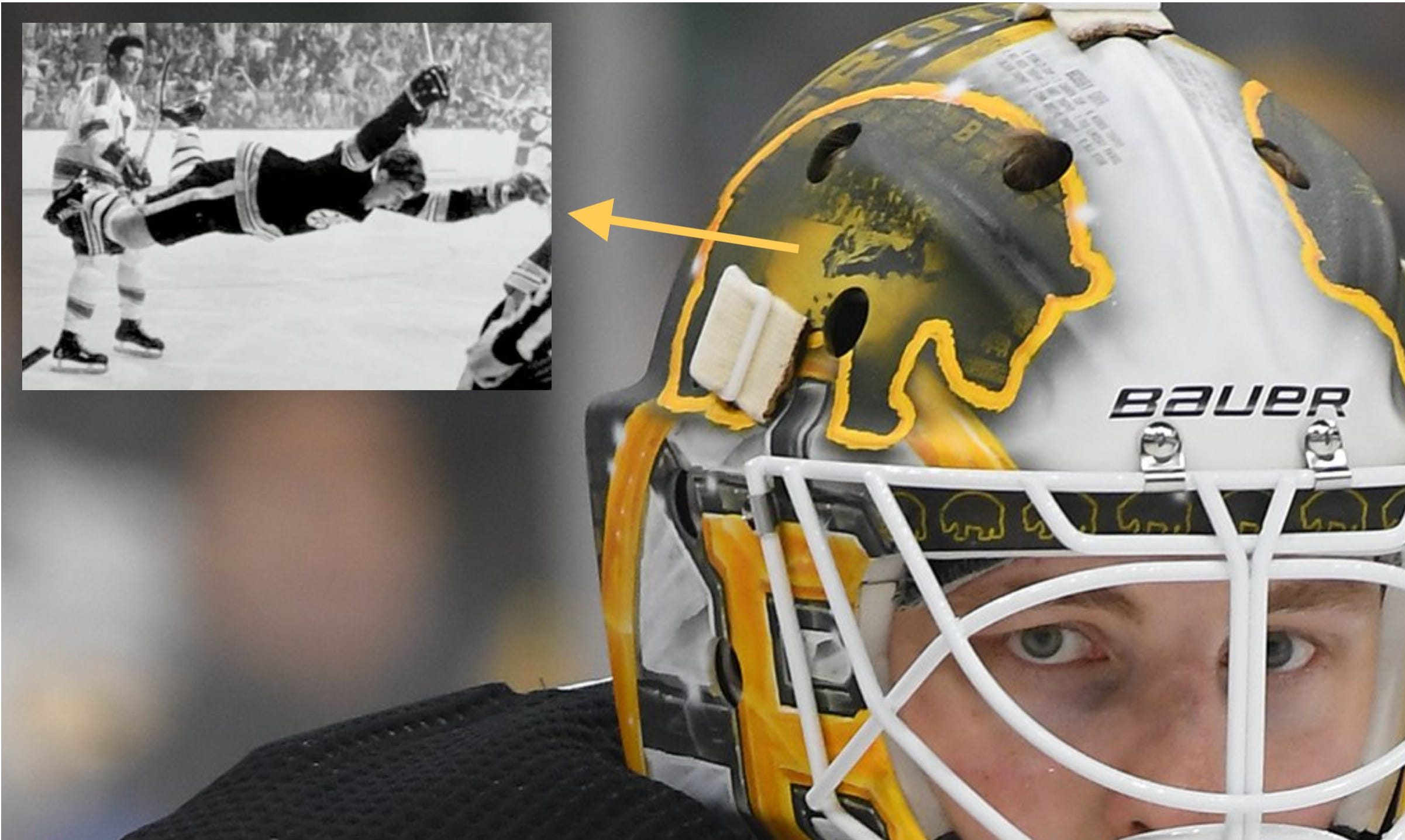 Goaltender Linus Ullmark unveils debut Boston Bruins mask