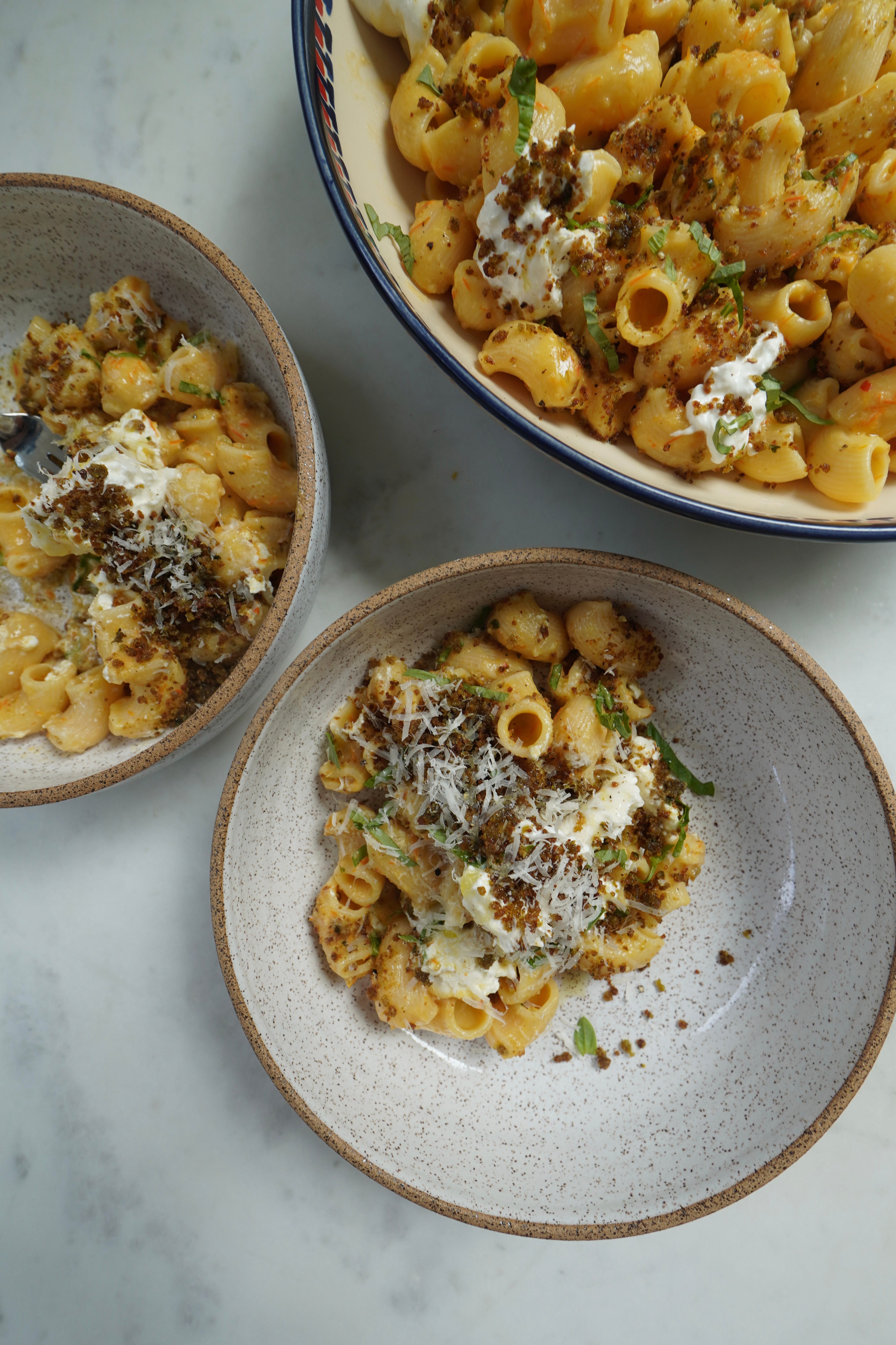 Sungold Pasta with Herby Breadcrumbs