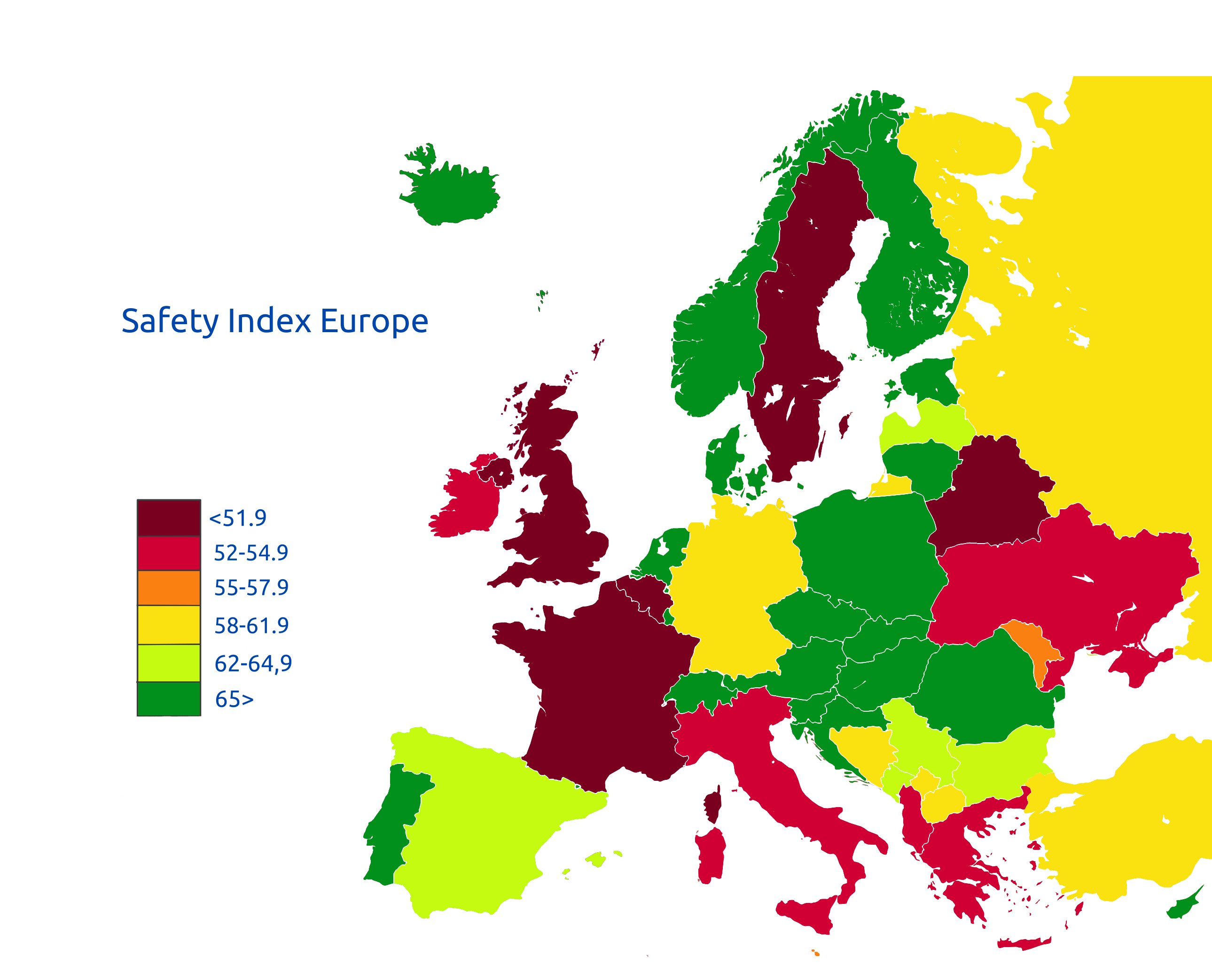 The 5 most unsafe countries in Europe right now